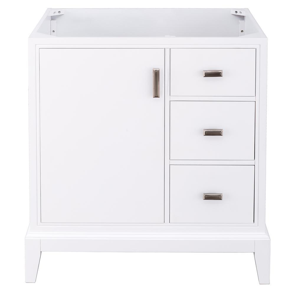 Shaelyn 30 in. W x 21.75 in. D Vanity Cabinet Only in White - Super Arbor