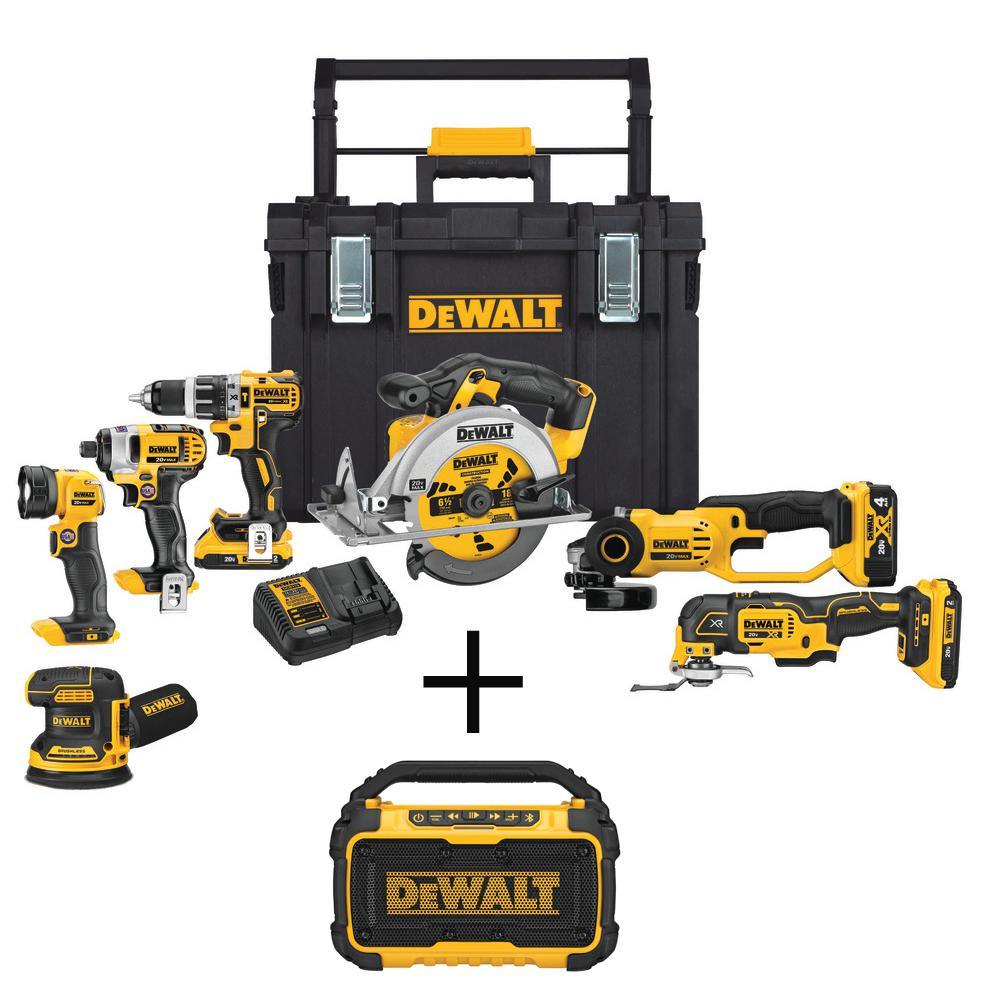 20-Volt Max Lithium-Ion Cordless Combo Kit (10-Tool) w/ (2) Batteries 2.0Ah, Charger & Tool Bag - Super Arbor