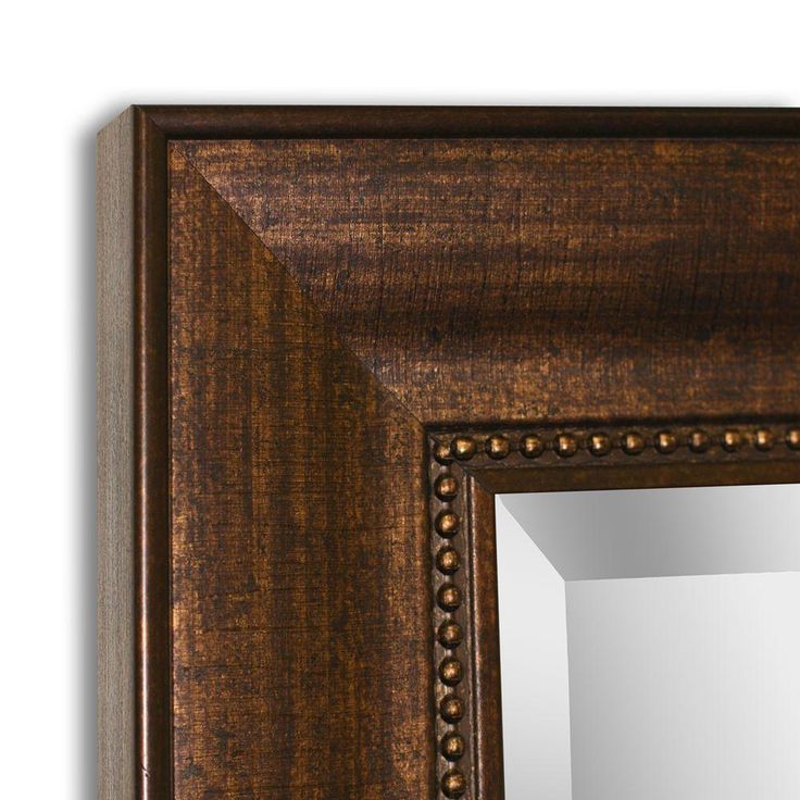 29 in. x 35 in. Beaded Mirror in Bronze