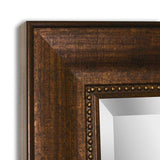 29 in. x 35 in. Beaded Mirror in Bronze