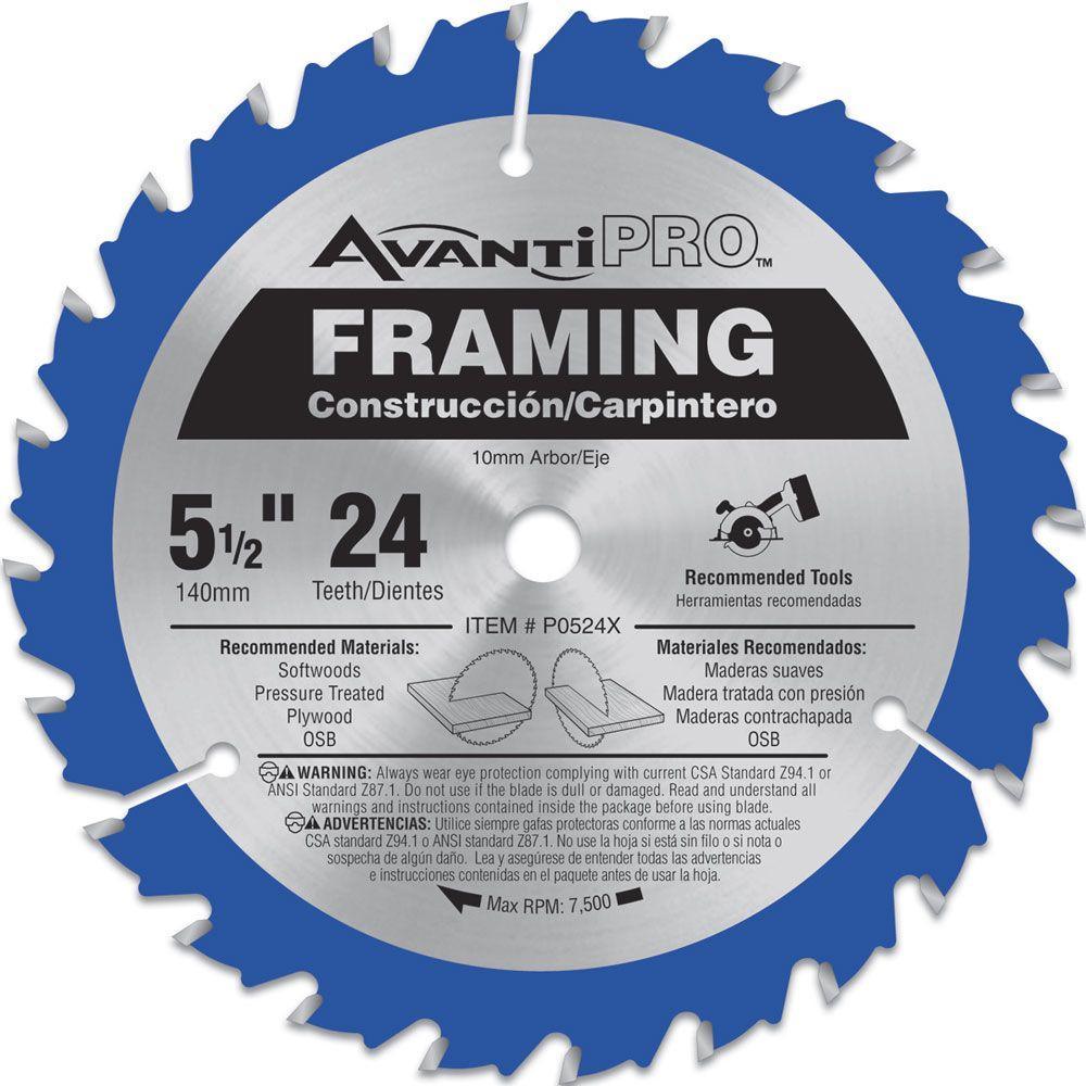 5-1/2 in. x 24-Teeth Framing Saw Blade - Super Arbor