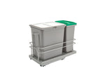 Rev-A-Shelf 5SBWC-815S-1 Dual Bin 8/15-Liter Plastic Soft-Close Pull-Out Trash & Recycling Can