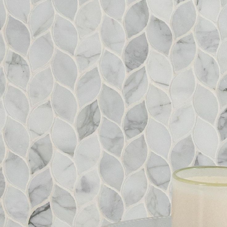 MSI Calacatta Blanco 12 in. x 13 in. x 10mm Polished Marble Mesh-Mounted Mosaic Tile (10.80 sq. ft./case)