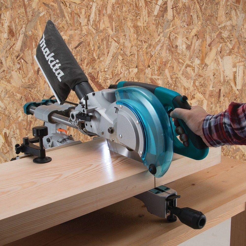 10.5 Amp 8-1/2 in. Corded Single Bevel Sliding Compound Miter Saw w/ Electric Brake, Soft Start, LED Light and 48T Blade - Super Arbor