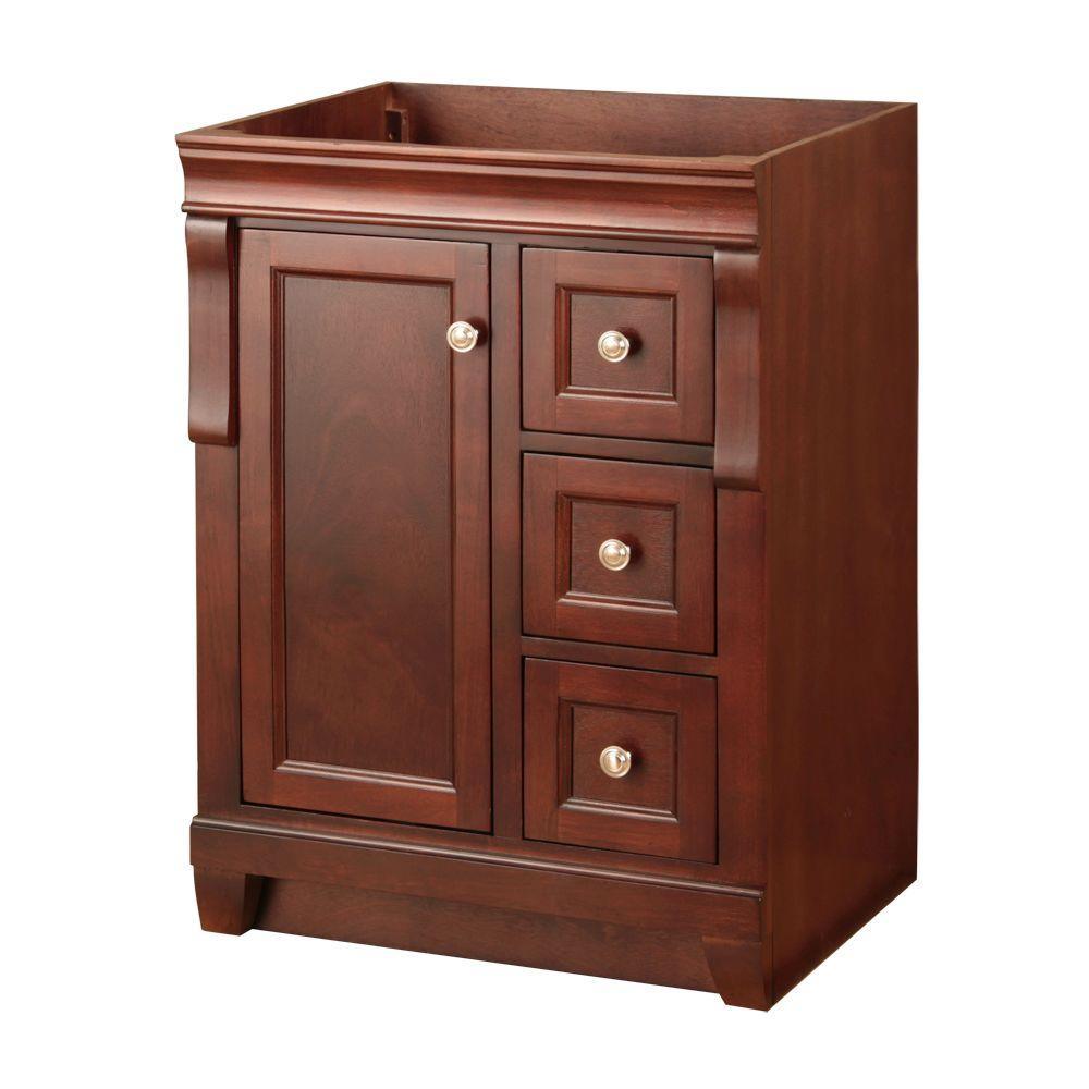 Naples 30 in. W Bath Vanity Cabinet Only in Tobacco with Right Hand Drawers - Super Arbor