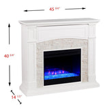 Ernesto Color Changing 46 in. Electric Fireplace in White - Super Arbor
