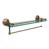 22 in. L x 5 in. H x 5 in. W Paper Towel Holder with Gallery Clear Glass Shelf in Venetian Bronze - Super Arbor
