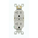 20 Amp Residential Grade Self Grounding Tamper Resistant Duplex Outlet, White - Super Arbor