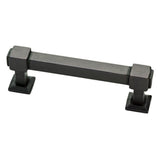 Classic Square 3 in. (76mm) Center-to-Center Classic Satin Nickel and Clear Glass Bar Drawer Pull - Super Arbor