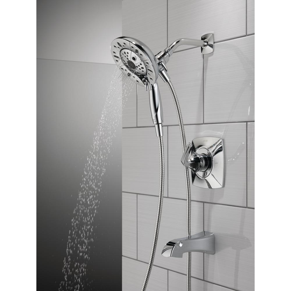 Vesna In2ition 2-in-1 Single-Handle 5-Spray Tub and Shower Faucet in Chrome (Valve Included) - Super Arbor
