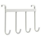15-11/16 in. Satin Nickel Over-the-Door Smooth Hook Rack - Super Arbor