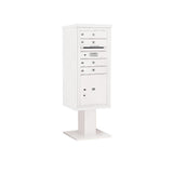 3400 Horizontal Series 4-Compartment 1-Parcel Locker Pedestal Mount Mailbox - Super Arbor