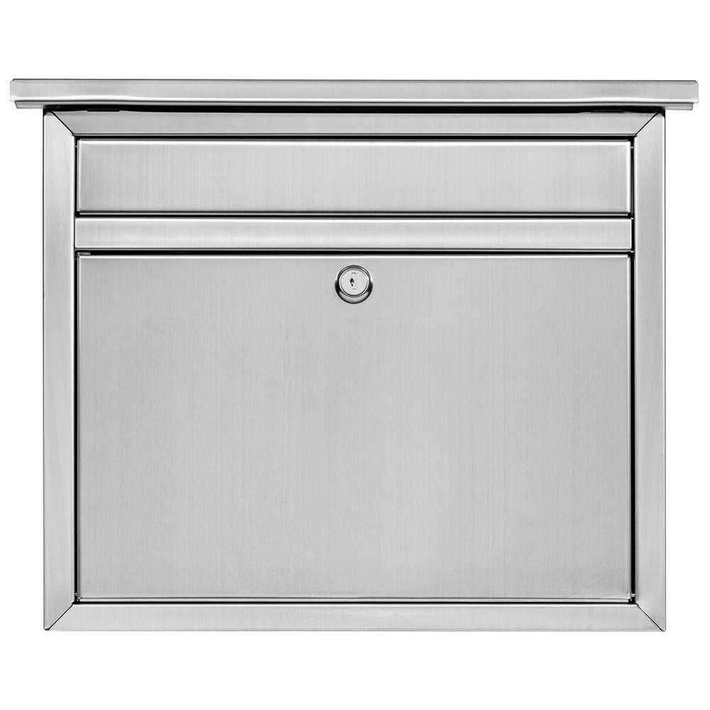 Maya Locking Stainless Steel Wall Mount Mailbox - Super Arbor