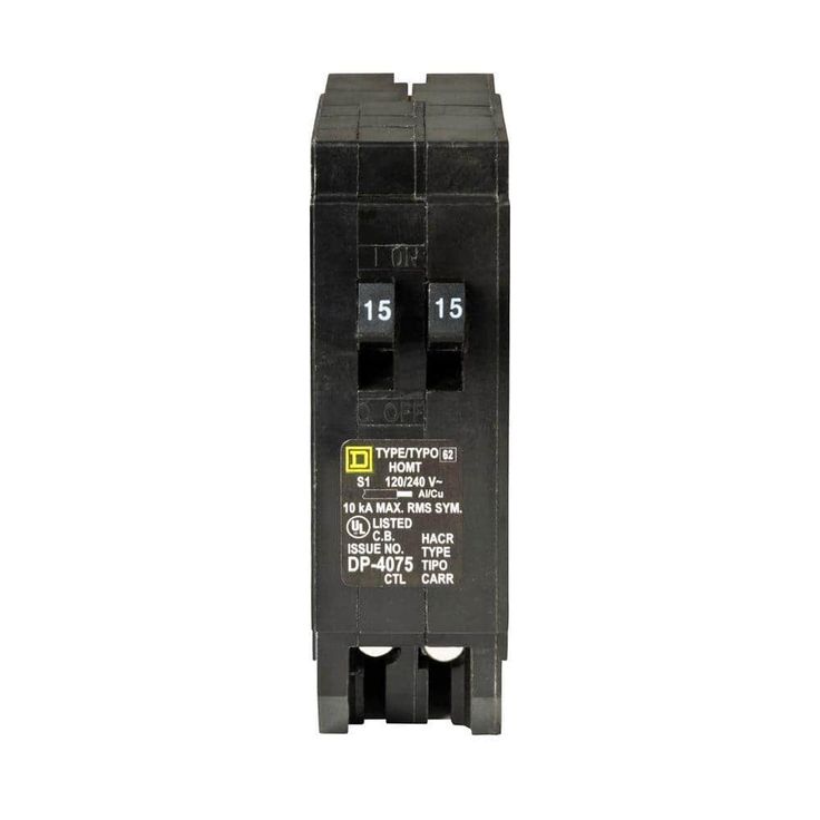 Square D Homeline 15-Amp 1-Pole Tandem Circuit Breaker