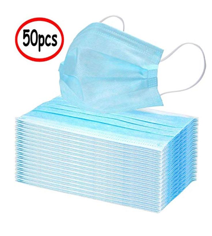 Health Procedural Face Masks With Earloops (50-Packs)