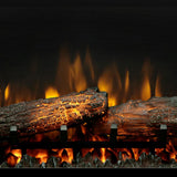 Arlo 60 in. Media Console in Walnut with 26 in. Electric Fireplace with Logs - Super Arbor