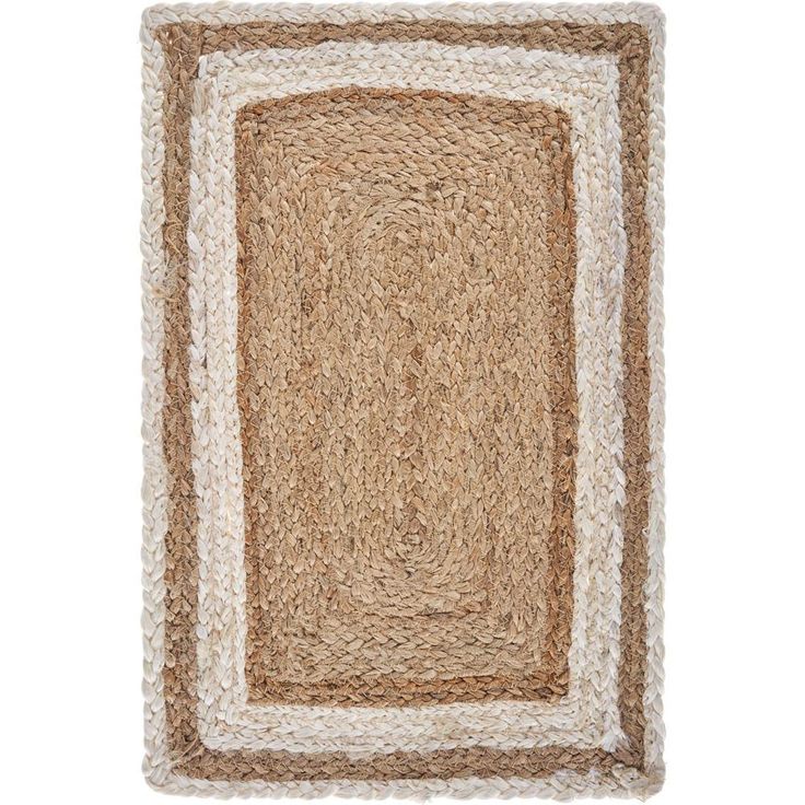 Toned 19 in. x 13 in. Bleach / Natural Jute Placemat (Set of 4)