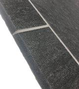 Style Selections Galvano Charcoal Porcelain Granite Bullnose Tile (3-in x 12-in)