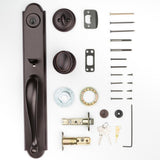 Prestige Bighorn Single Cylinder Venetian Bronze Door Handleset with Carnaby Door Knob Featuring SmartKey Security - Super Arbor