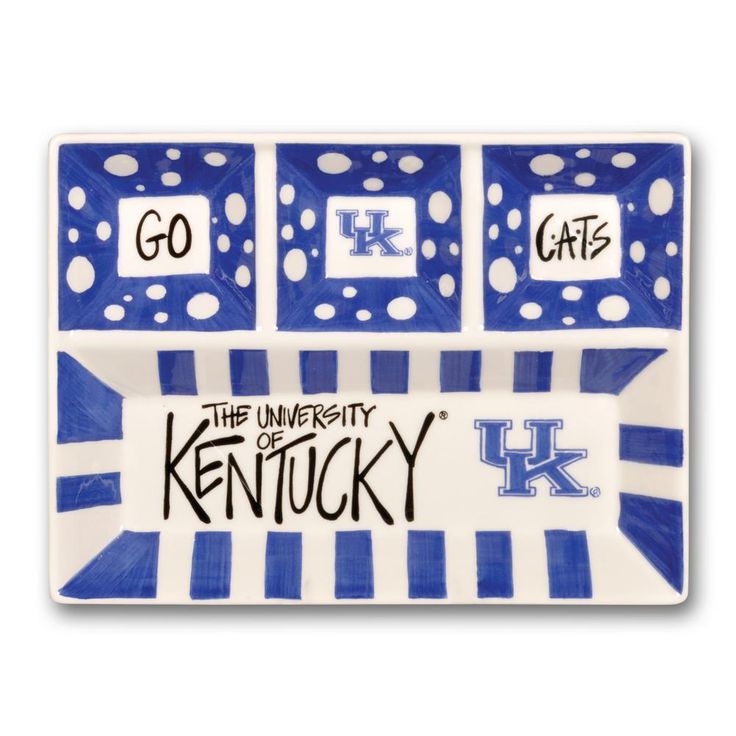 Kentucky Ceramic 4 Section Tailgating Serving Platter