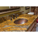 Premier Copper Products Under-Counter Oval Hammered Copper Bathroom Sink in Oil Rubbed Bronze