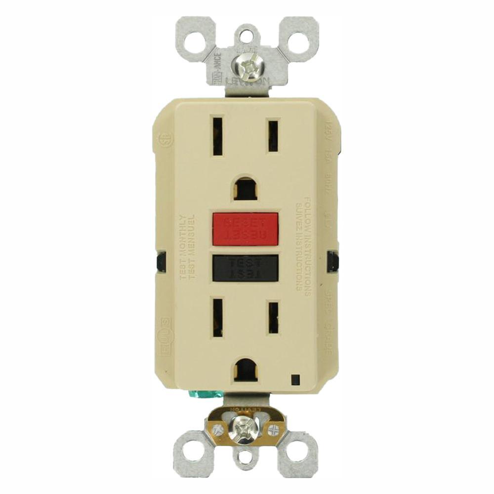 15 Amp Self-Test SmartlockPro Slim GFCI Duplex Outlet, White (3-Pack) - Super Arbor