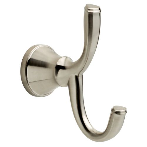 Delta Lorain Double Hook Brushed Nickel Towel Hook