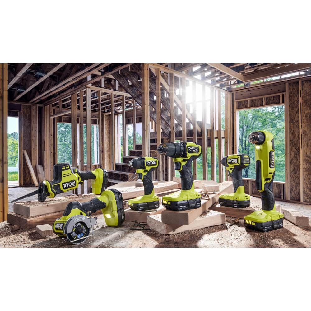ONE+ HP 18V Brushless Cordless Compact 3/8 in. Right Angle Drill and 3/8 in. Impact Wrench (Tools Only)