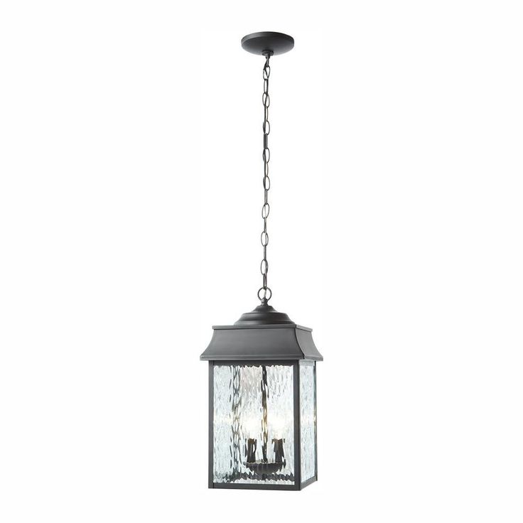 Scroll Black 2-Light Large Hanging Lantern