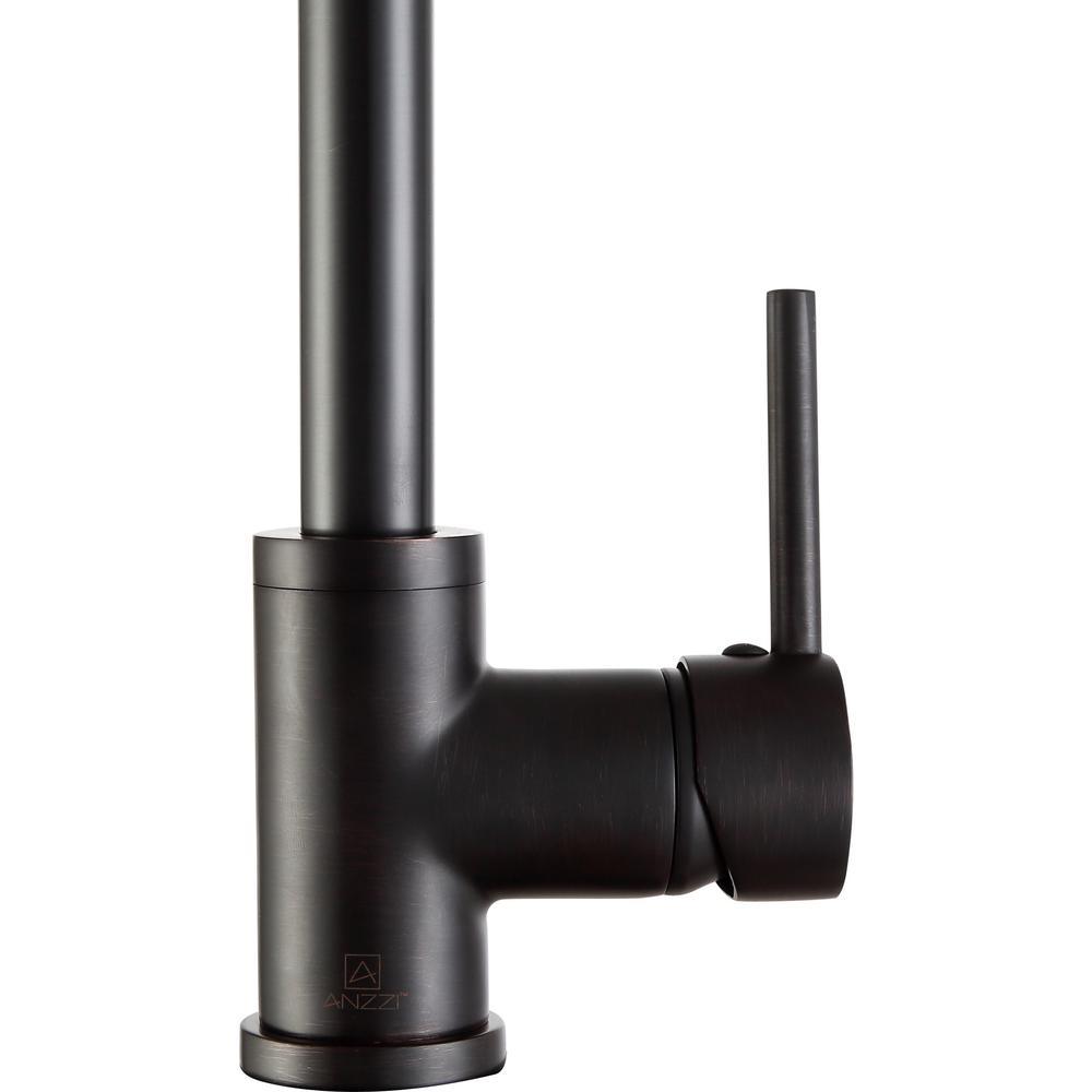 Farnese Single-Handle Standard Kitchen Faucet with Side Sprayer in Oil Rubbed Bronze - Super Arbor