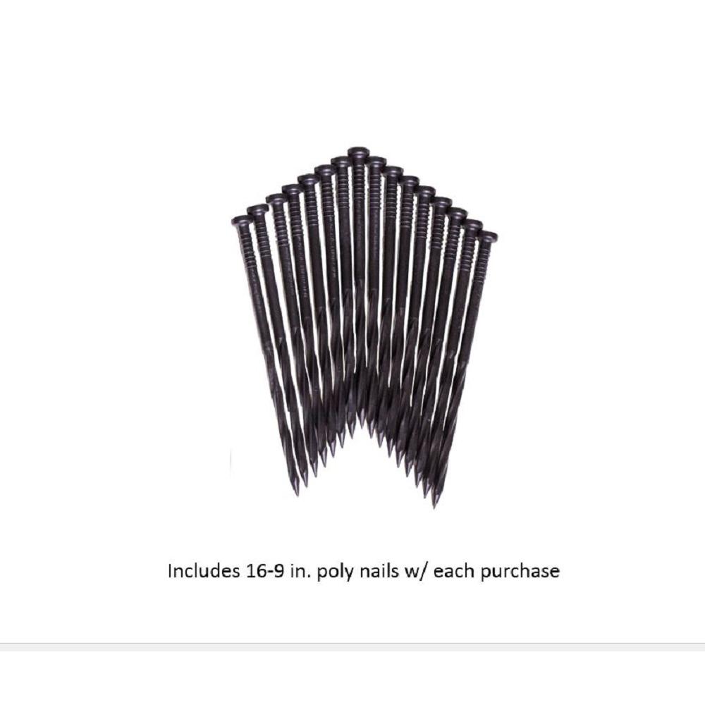 Valley View Industries 20 ft. Long x 2 in Depth x 1.5 in Height No Dig Edging Polyethylene with Extra Nails - Super Arbor