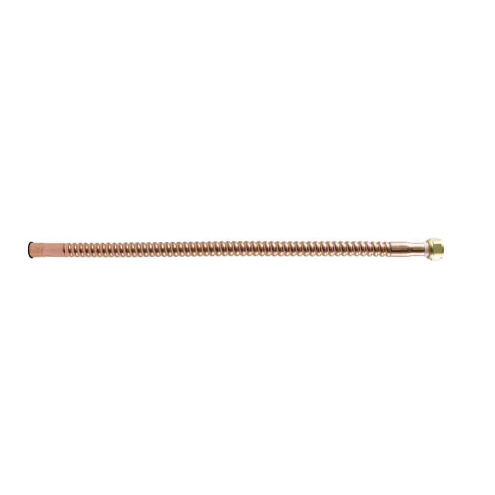 3/4 in. Sweat x 3/4 in. FIP x 15 in. Copper Water Heater Connector - Super Arbor