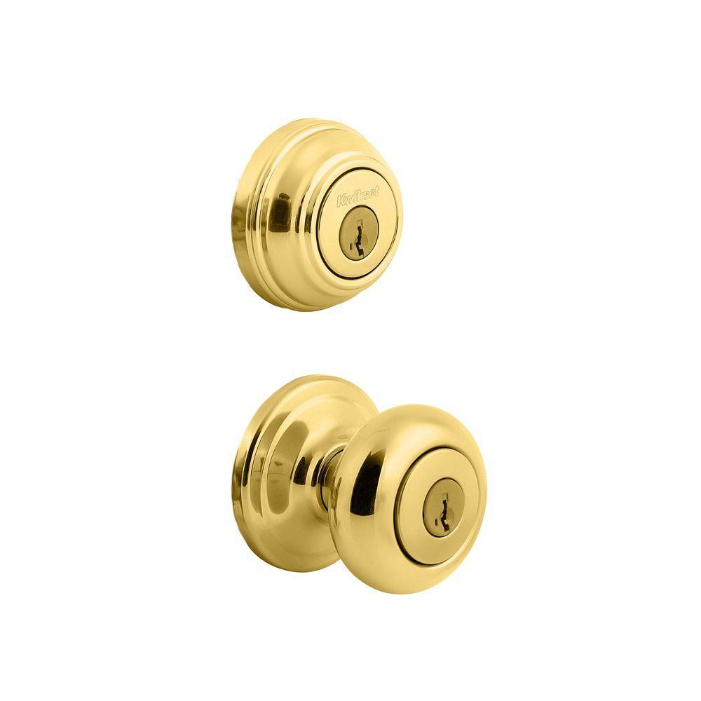 Juno Satin Nickel Exterior Entry Door Knob and Single Cylinder Deadbolt Combo Pack Featuring SmartKey Security - Super Arbor