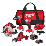 Milwaukee M18 FORCE LOGIC 18V Press Tool Kit with 1/2–2 in. Jaws, ONE-KEY, SAWZALL & 5.0Ah Battery