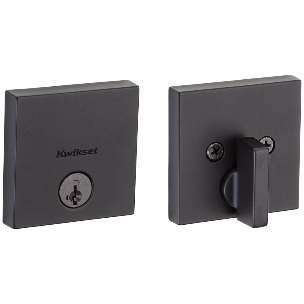 Downtown Satin Nickel Single Cylinder Deadbolt featuring SmartKey Security with Microban Antimicrobial Technology - Super Arbor
