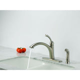 Delta Lewiston Stainless 1-Handle Deck-Mount High-Arc Handle Kitchen Faucet (Deck Plate Included)