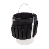 BUCKET BOSS Wrench Boss 5 Gal. Bucket Tool Organizer with 36 Pockets for Wrench Sets and Open Center Bulk Storage in Black - Super Arbor