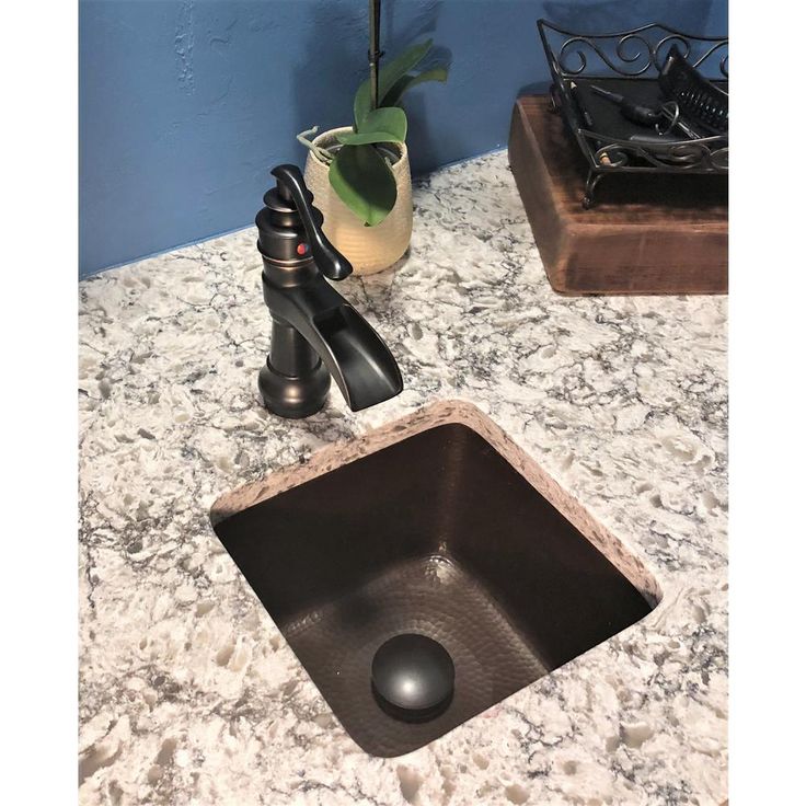 Pollock Undermount Solid Copper 12 in. Single Bowl Kitchen Sink in Aged Copper