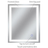 Edison Tri-Color 30 in. x 36 in. Single LED Wall Mounted Backlit LED Bathroom Mirror
