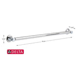 Delta Traditional 36-in Polished Chrome Wall Mount (ADA Compliant) Grab Bar