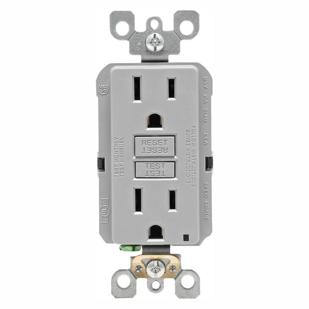 15 Amp Self-Test SmartlockPro Slim GFCI Duplex Outlet, White (3-Pack) - Super Arbor