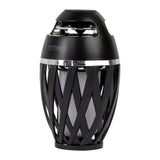 TikiTunes Black Bluetooth Speaker with LED Atmospheric Lighting Effect Bundle & Adjustable 40 in. Pole and Ground Stake - Super Arbor