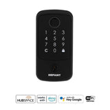 Defiant Hubspace Matte Black Square Biometric Fingerprint Electronic Touchpad Deadbolt