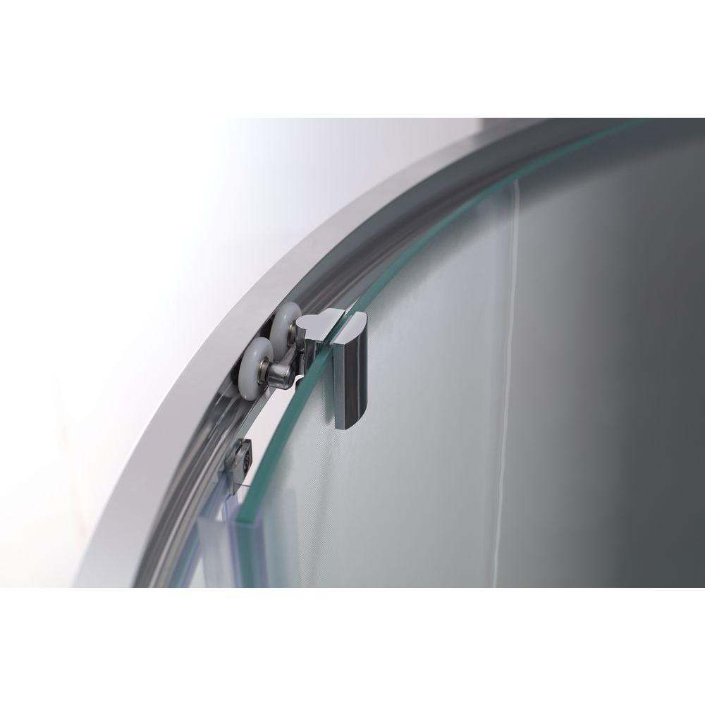 Breeze 36 in. L x 36 in. W x 76 in. H Corner Shower Kit with Intimacy Glass, Shower Base in White - Super Arbor