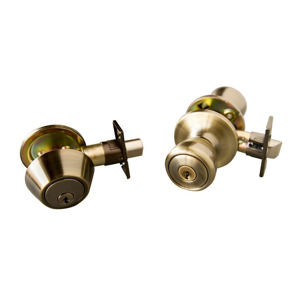 Terrace Oil Rubbed Bronze Entry Door Knob and Single Cylinder Deadbolt with Universal 6-Way Latch - Super Arbor