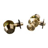 Terrace Oil Rubbed Bronze Entry Door Knob and Single Cylinder Deadbolt with Universal 6-Way Latch - Super Arbor