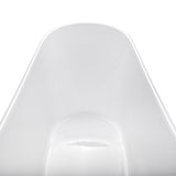 63 in. Acrylic Reversible Drain Oval Slipper Flatbottom Freestanding Bathtub in White - Super Arbor