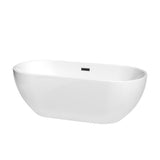 Brooklyn 60 in. Acrylic Flatbottom Bathtub in White with Polished Chrome Trim - Super Arbor