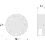 Modern Low-Voltage Satin White Integrated LED Round Stair Light - Super Arbor
