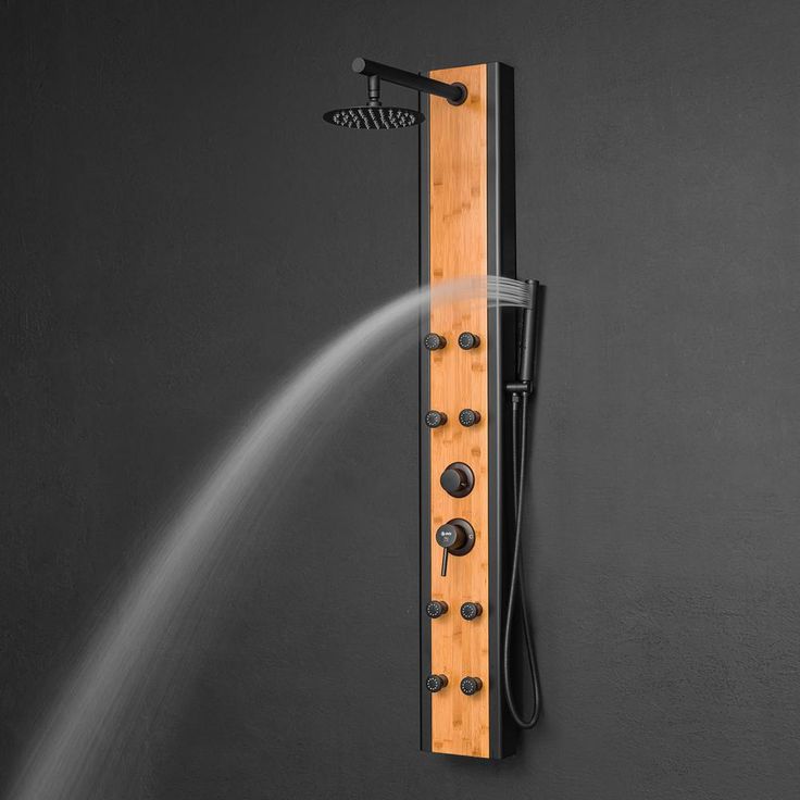 57 In. 8-Jet Multifunction Shower Panel System With Adjustable Rainfall Shower Head And Handheld Shower head